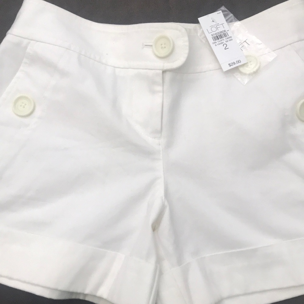 Loft white shorts